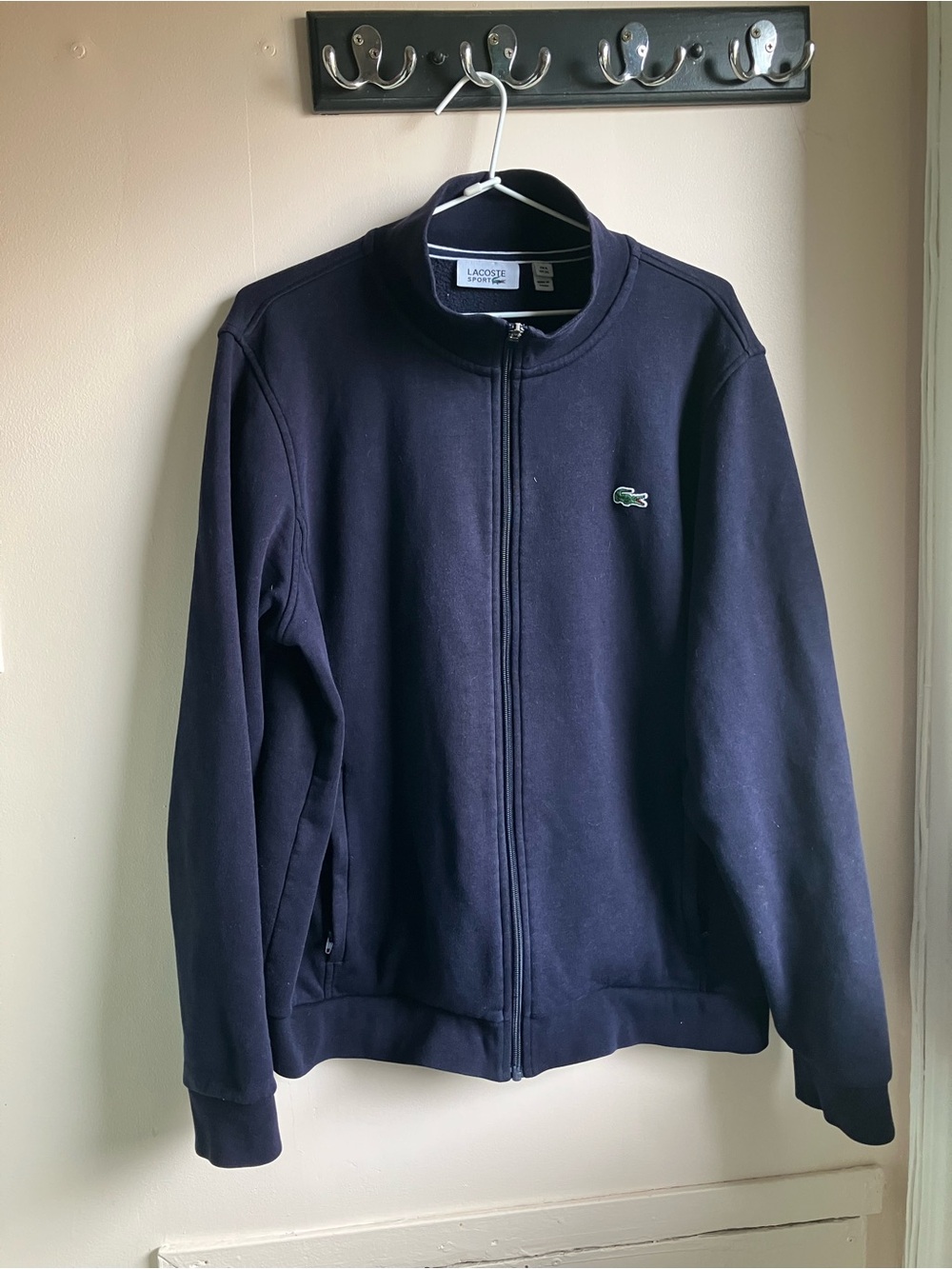 Lacoste Men's Navy Zip-Front Track Jacket